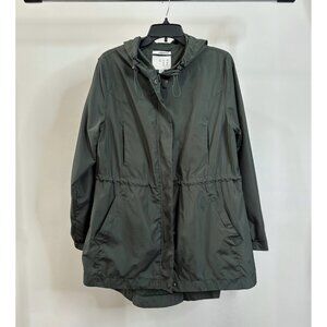 A New Day Olive Army Green Hooded Anorak Rain Jacket | Size XL | Water-Resistant